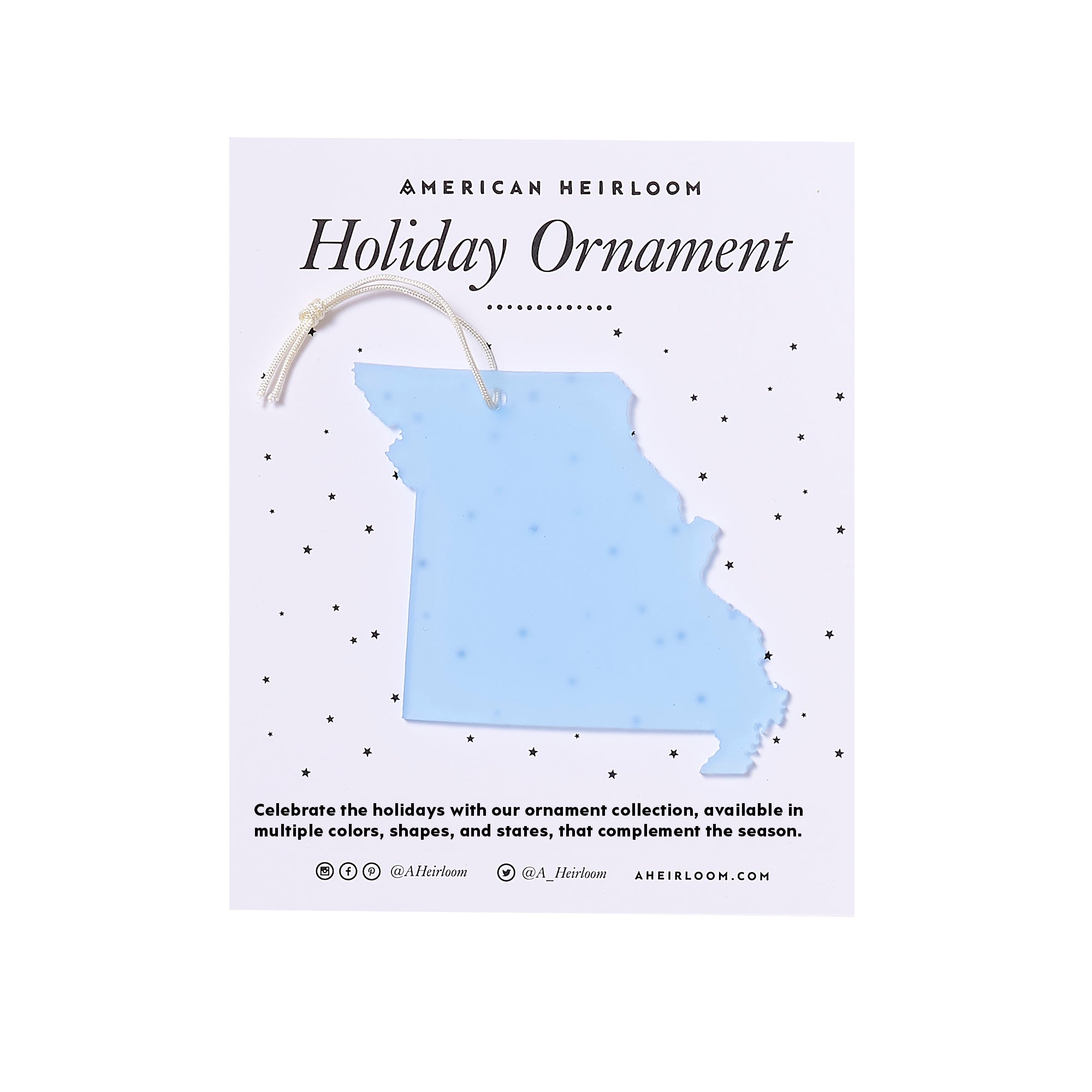 West Virginia Holiday Ornament