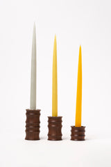 Maple and Walnut Hardwood Taper Candle Holders