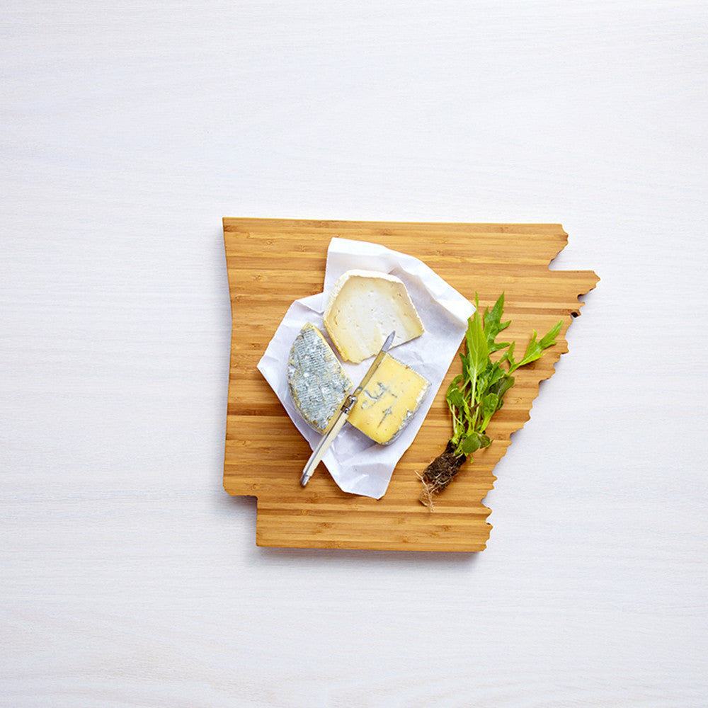Arkansas Shaped Large Bamboo Cheese Board