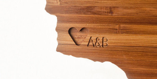 Engravings On State Shaped Cutting Boards