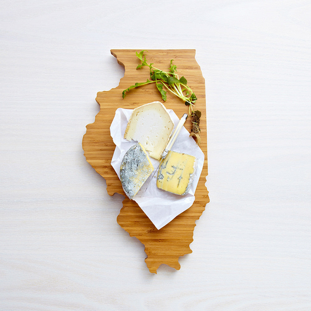 Illinois State Shaped Cutting Board Aheirloom Illinois State Shaped Cutting Board Aheirloom