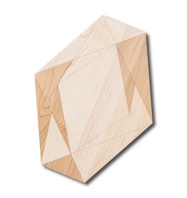 Large Geometric Gem Shaped Maple Cutting Board