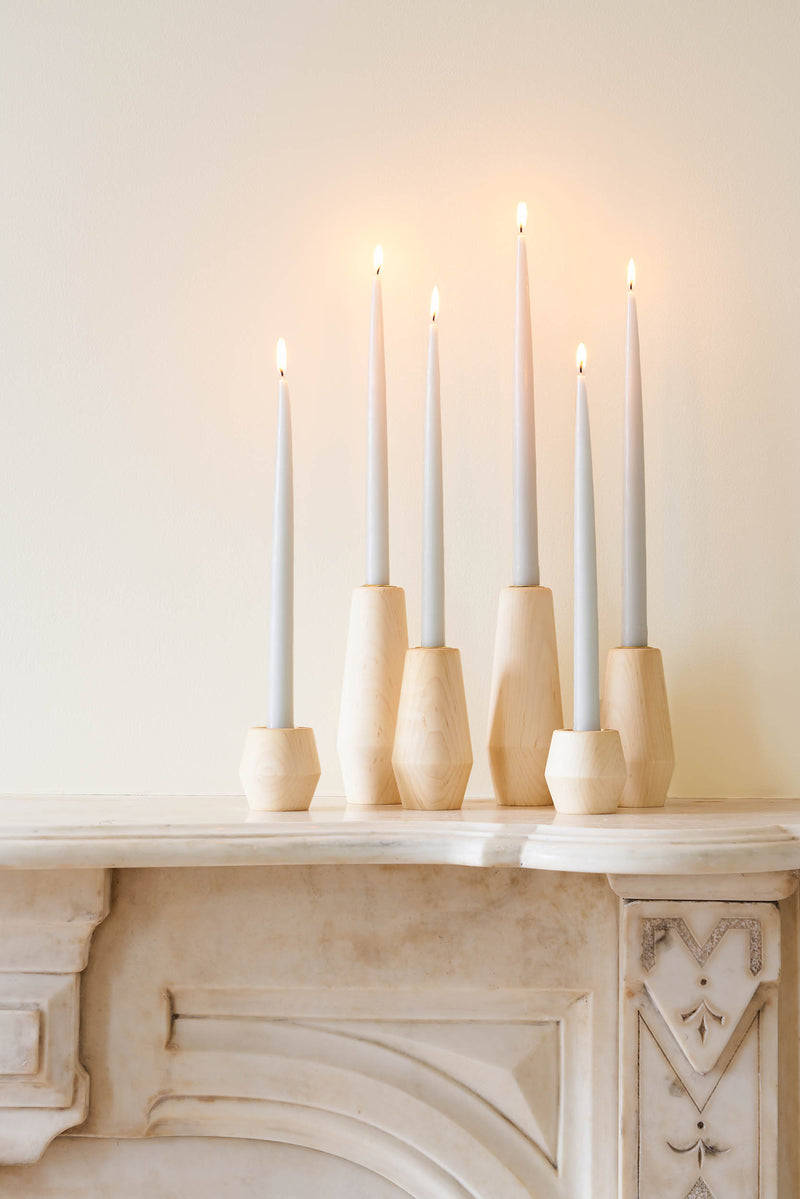 Hardwood Taper Candle Holders
