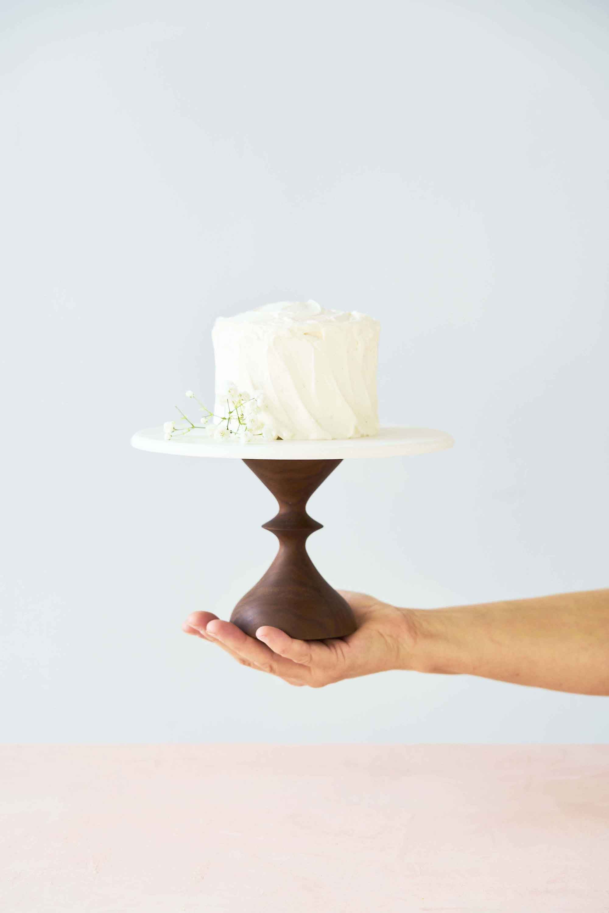Notch Cake Stand - Walnut Base